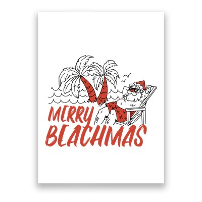 Merry Beachmas Santa Claus Vacation Poster