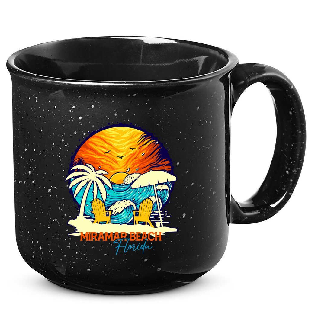 Miramar Beach Sunset Florida Vacation Couples Family Group Cute Gift 15oz Campfire Ceramic Mug