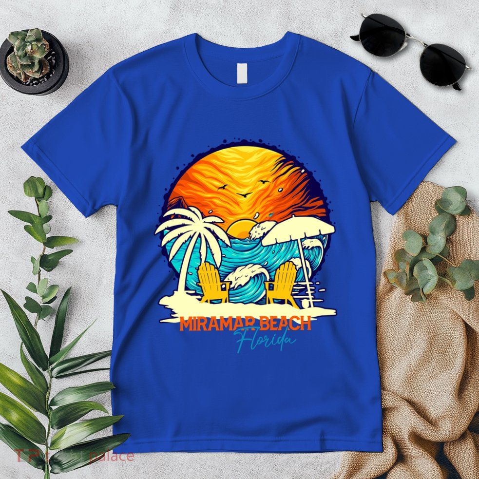 Miramar Beach Sunset Florida Vacation Couples Family Group Cute Gift Premium T-Shirt