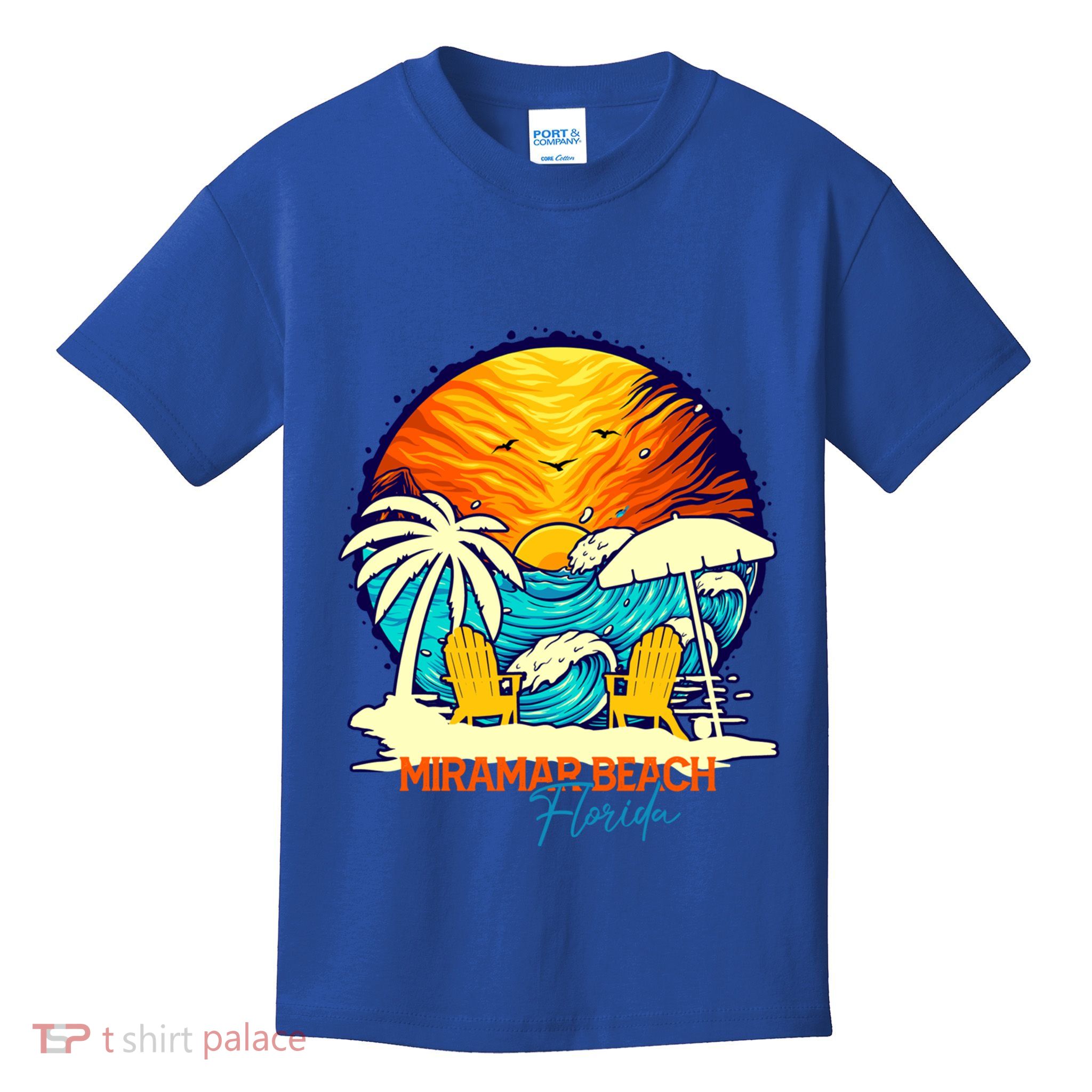 Miramar Beach Sunset Florida Vacation Couples Family Group Cute Gift Kids T-Shirt
