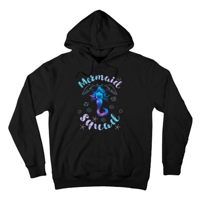 Mermaid Birthday Squad Party Matching Girls Kids Hoodie