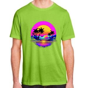 Miami Beach Sun Set Vibrant Adult ChromaSoft Performance T-Shirt