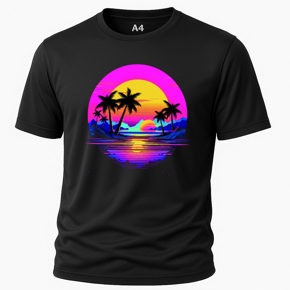 Miami Beach Sun Set Vibrant Performance Shirt