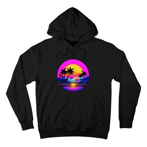 Miami Beach Sun Set Vibrant Hoodie