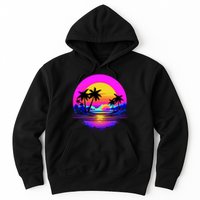 Miami Beach Sun Set Vibrant Hoodie
