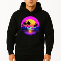 Miami Beach Sun Set Vibrant Hoodie