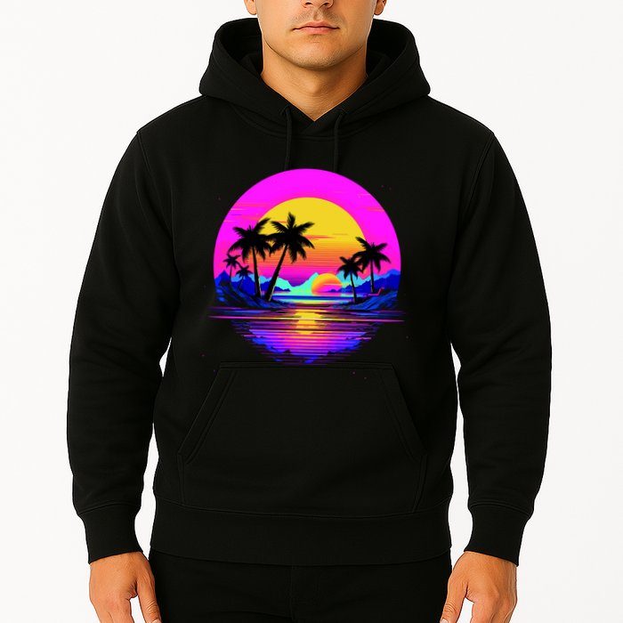 Miami Beach Sun Set Vibrant Hoodie