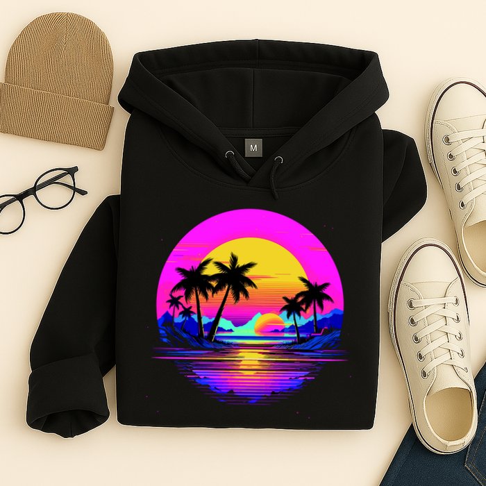 Miami Beach Sun Set Vibrant Hoodie