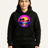 Miami Beach Sun Set Vibrant Hoodie