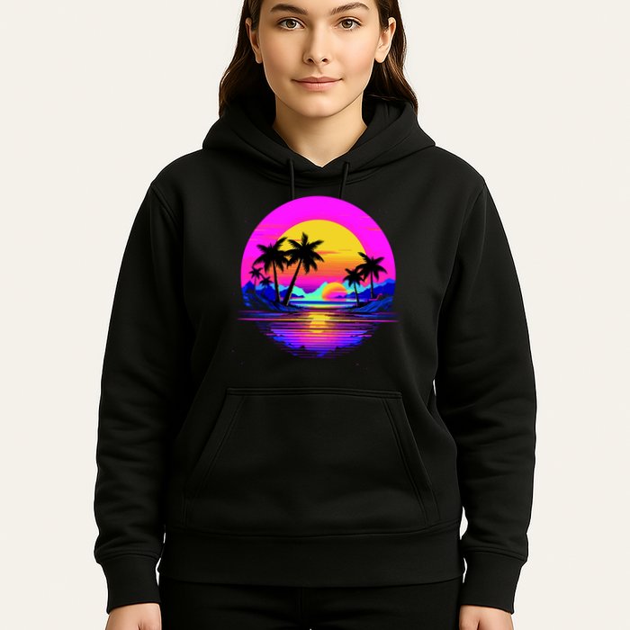 Miami Beach Sun Set Vibrant Hoodie