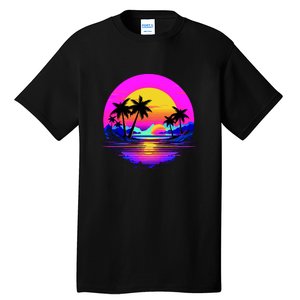 Miami Beach Sun Set Vibrant Tall T-Shirt