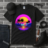 Miami Beach Sun Set Vibrant Tall T-Shirt