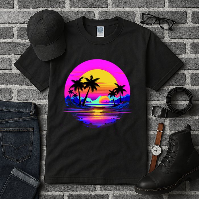 Miami Beach Sun Set Vibrant Tall T-Shirt