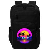 Miami Beach Sun Set Vibrant Impact Tech Backpack