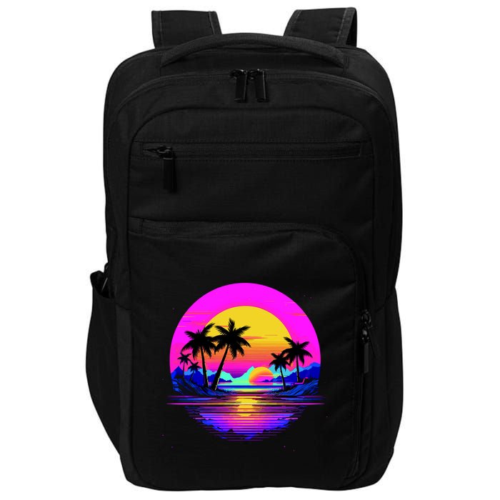 Miami Beach Sun Set Vibrant Impact Tech Backpack