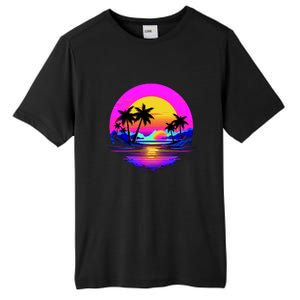 Miami Beach Sun Set Vibrant Tall Fusion ChromaSoft Performance T-Shirt