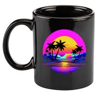 Miami Beach Sun Set Vibrant 11oz C Handle Ceramic Mug