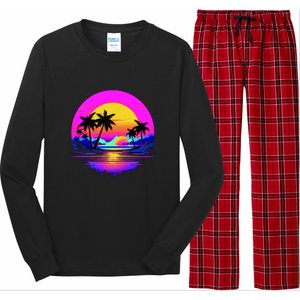 Miami Beach Sun Set Vibrant Long Sleeve Pajama Set