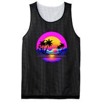 Miami Beach Sun Set Vibrant Mesh Reversible Basketball Jersey Tank