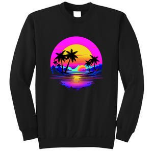 Miami Beach Sun Set Vibrant Tall Sweatshirt