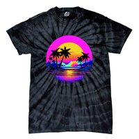 Miami Beach Sun Set Vibrant Tie-Dye T-Shirt