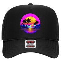 Miami Beach Sun Set Vibrant Trucker Hat