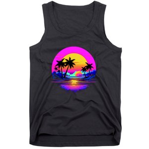 Miami Beach Sun Set Vibrant Tank Top