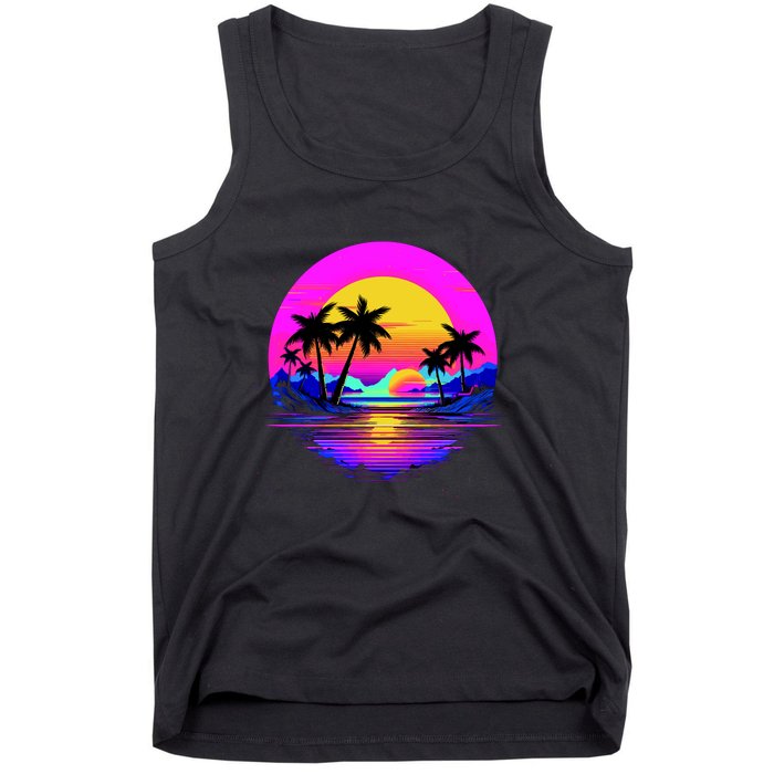 Miami Beach Sun Set Vibrant Tank Top