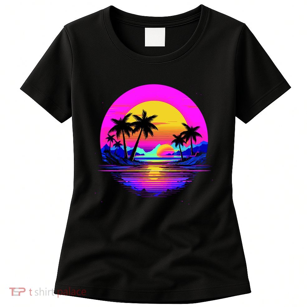 Miami Beach Sun Set Vibrant Women's T-Shirt