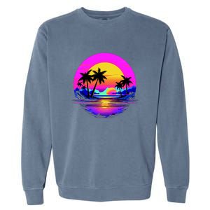 Miami Beach Sun Set Vibrant Garment-Dyed Sweatshirt