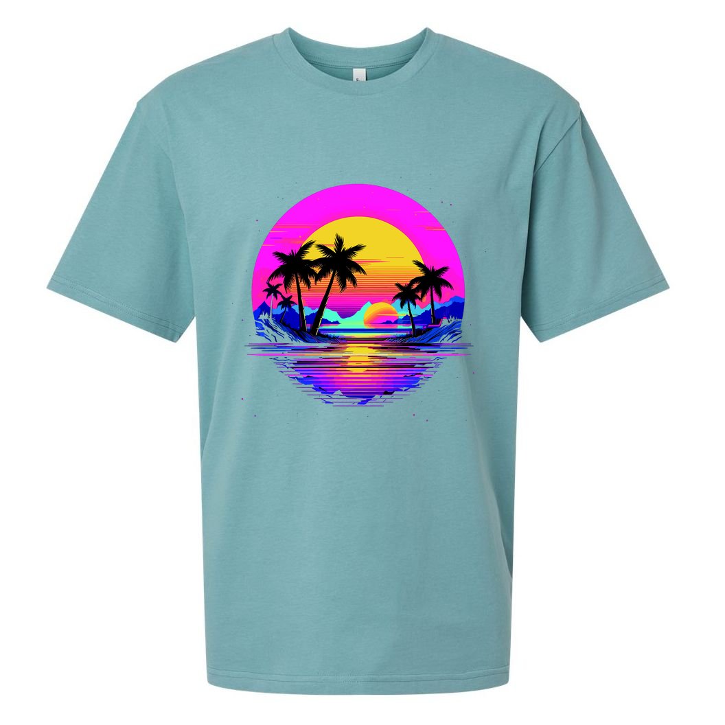 Miami Beach Sun Set Vibrant Sueded Cloud Jersey T-Shirt