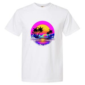 Miami Beach Sun Set Vibrant Garment-Dyed Heavyweight T-Shirt