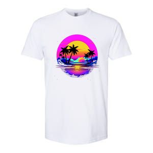 Miami Beach Sun Set Vibrant Softstyle CVC T-Shirt