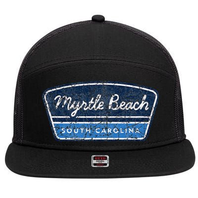 Myrtle Beach South Carolina Retro Throwback Souvenir 7 Panel Mesh Trucker Snapback Hat