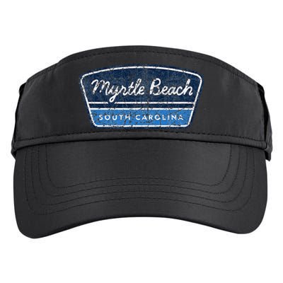 Myrtle Beach South Carolina Retro Throwback Souvenir Adult Drive Performance Visor