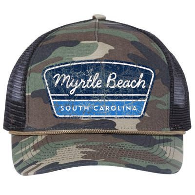 Myrtle Beach South Carolina Retro Throwback Souvenir Retro Rope Trucker Hat Cap