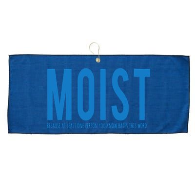 Moist Because Someone Hates This Word Large Microfiber Waffle Golf Towel
