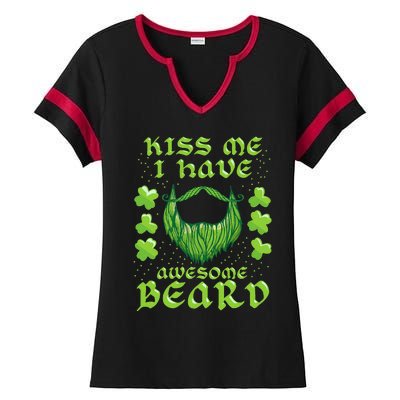 Me Beard St Patricks Day As, Dad And Daddy Gifts Ladies Halftime Notch Neck Tee