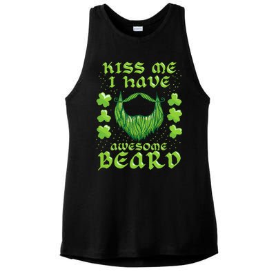 Me Beard St Patricks Day As, Dad And Daddy Gifts Ladies PosiCharge Tri-Blend Wicking Tank