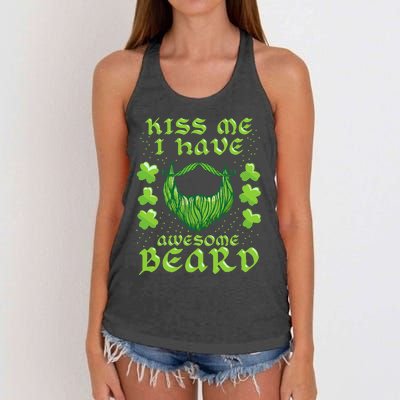 Me Beard St Patricks Day As, Dad And Daddy Gifts Women's Knotted Racerback Tank