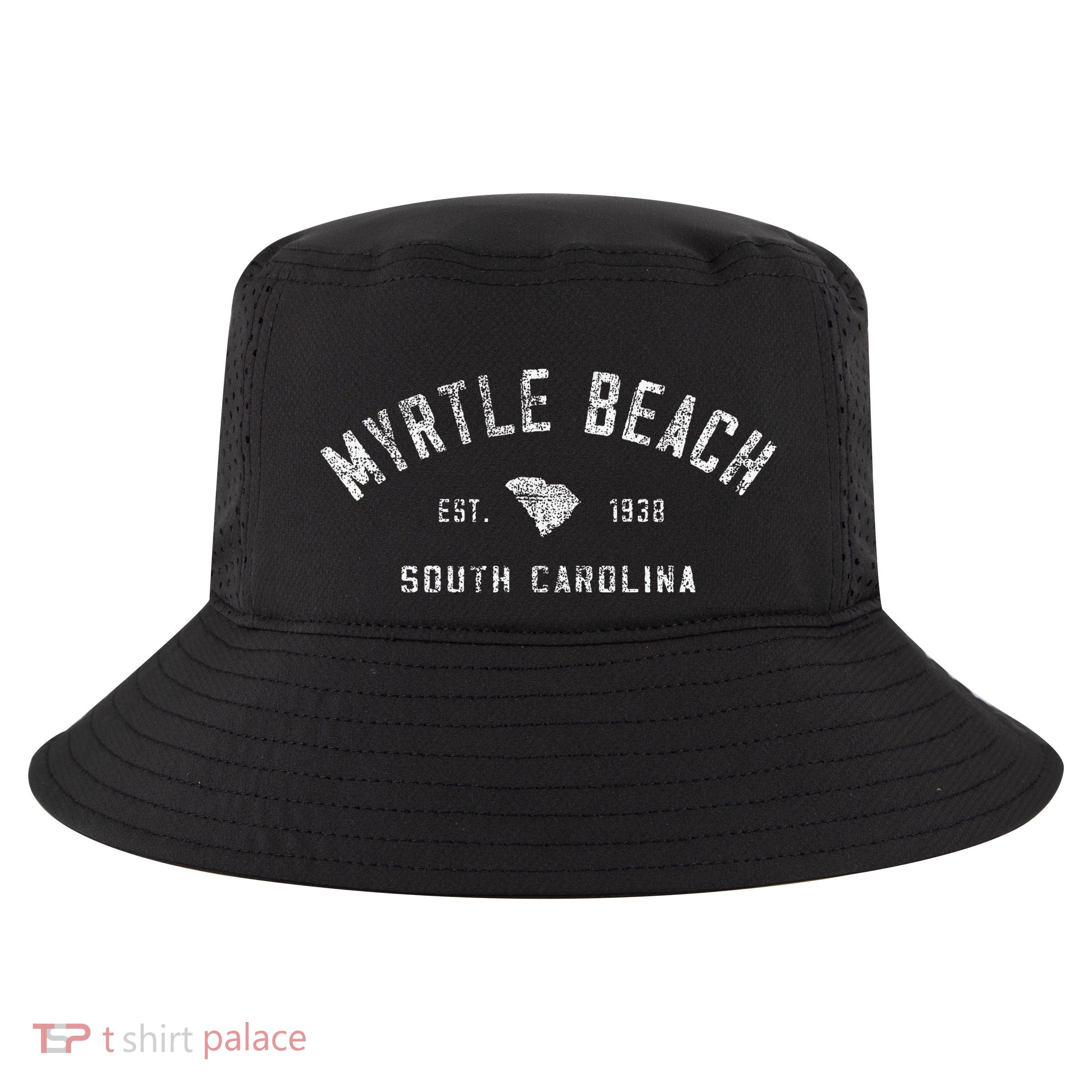 Myrtle Beach Souvenir Est 1938 South Carolina Retro Varsity Cool Comfort Performance Bucket Hat