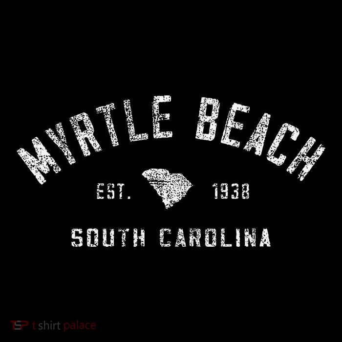 Myrtle Beach Souvenir Est 1938 South Carolina Retro Varsity Drawstring Bag