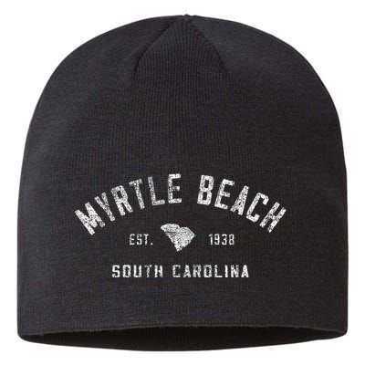 Myrtle Beach Souvenir Est 1938 South Carolina Retro Varsity Sustainable Beanie