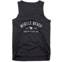 Myrtle Beach Souvenir Est 1938 South Carolina Retro Varsity Tank Top