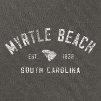 Myrtle Beach Souvenir Est 1938 South Carolina Retro Varsity Cotton Canvas Backpack