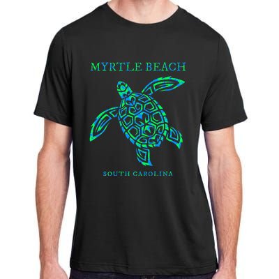 Myrtle Beach South Carolina Sea Turtle Colorful Souvenir Adult ChromaSoft Performance T-Shirt