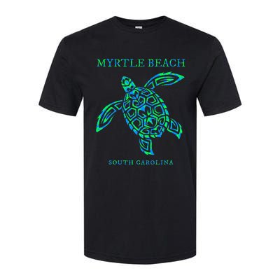 Myrtle Beach South Carolina Sea Turtle Colorful Souvenir Softstyle® CVC T-Shirt