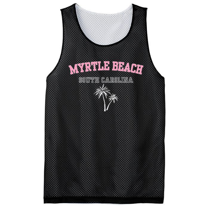 Myrtle Beach South Carolina Souvenir Palm Tree Holiday Mesh Reversible Basketball Jersey Tank