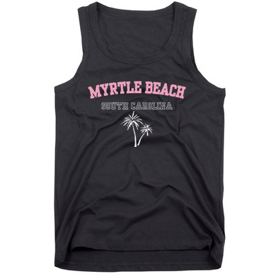 Myrtle Beach South Carolina Souvenir Palm Tree Holiday Tank Top