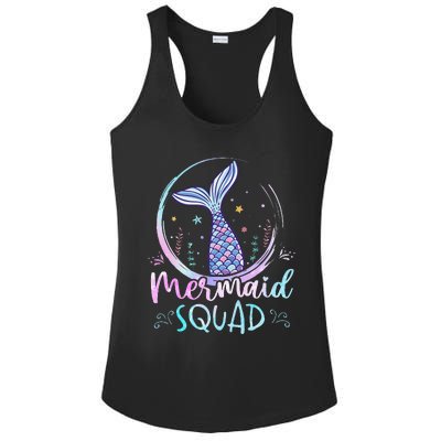 Mermaid Birthday Squad Partys Women Mermaid Ladies PosiCharge Competitor Racerback Tank